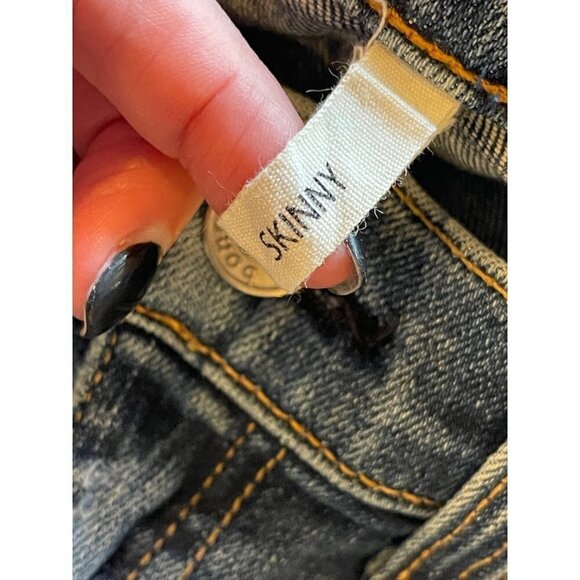 Rag & Bone Blue Commodore Medium Wash Distressed Skinny Jeans‎ Size 27 - Picture 9 of 12